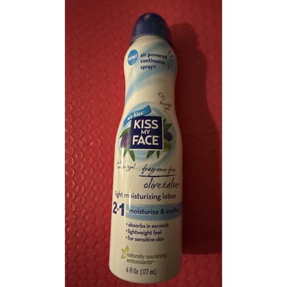 Kiss My Face Light Moisturizing Lotion Spray Fragrance Free Olive Oil & Aloe 6oz - Picture 1 of 3